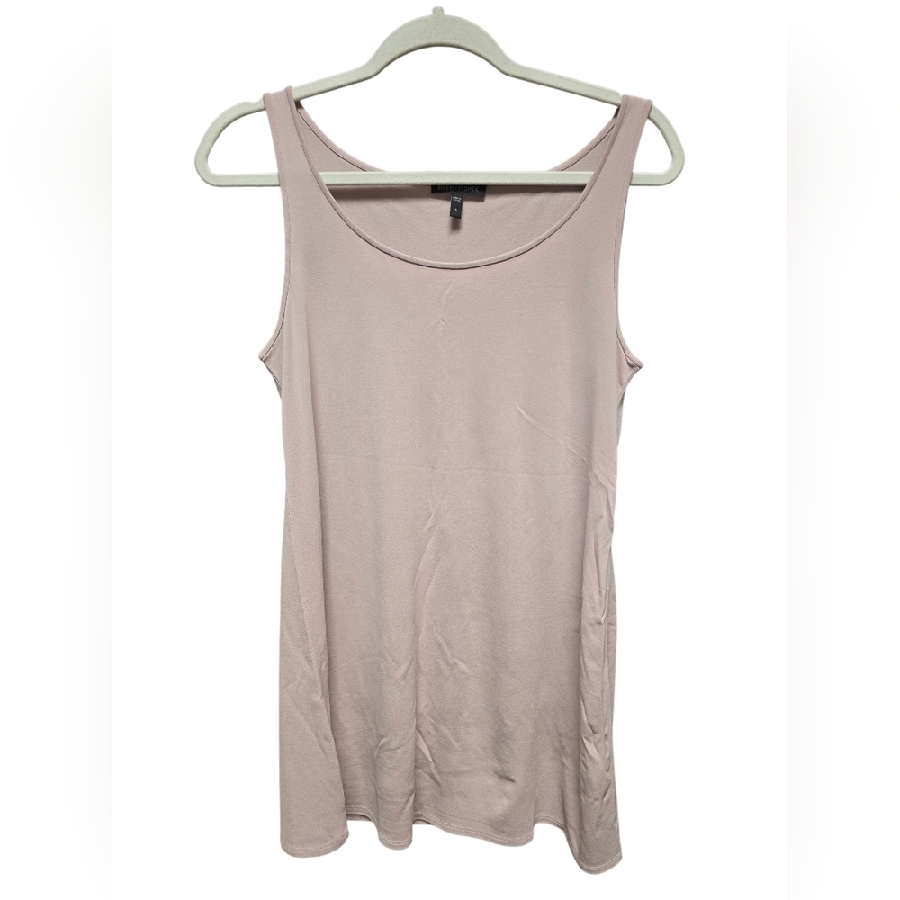Eileen Fisher Blush Stretch Silk Jersey Tank Sz. S